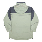 COLUMBIA Womens Grey & Light Green Outdoor Jacket S Nylon Zip Hooded Plain