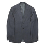 MOSS Womens Grey & Black Classic Jacket S Polyester Blend Button Closure