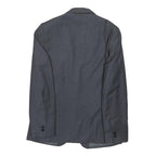 MOSS Womens Grey & Black Classic Jacket S Polyester Blend Button Closure
