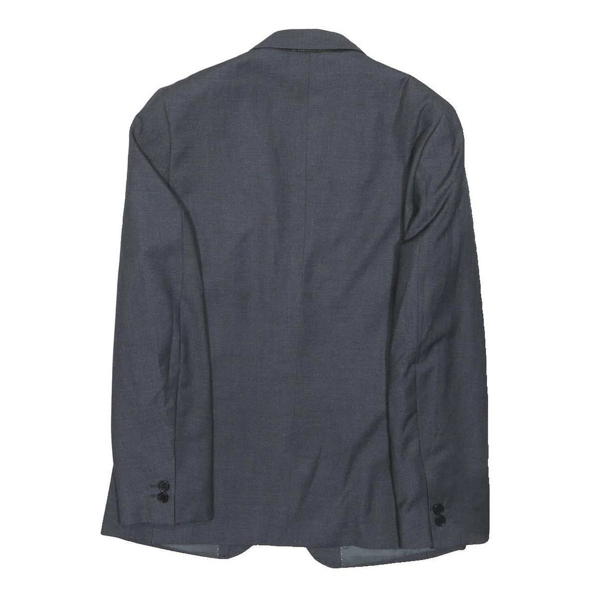MOSS Womens Grey & Black Classic Jacket S Polyester Blend Button Closure