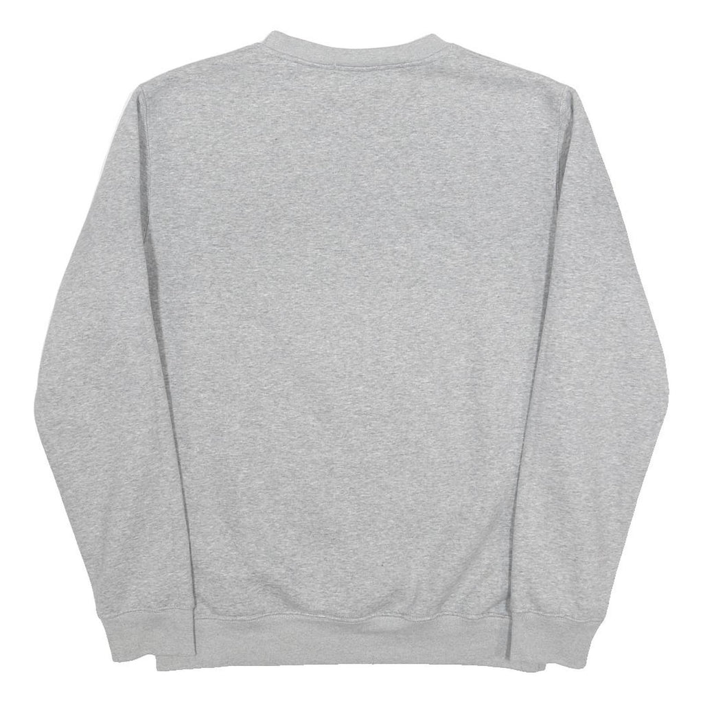 ADIDAS Mens Grey Cotton Blend Crew Neck Sweatshirt L Logo L