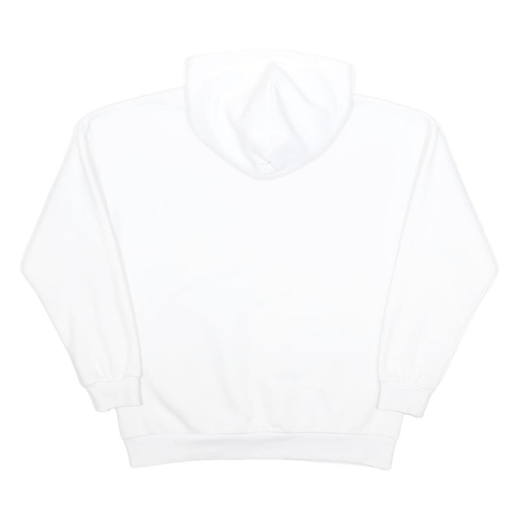 FILA Womens White Pullover Hoodie S S Logo Cotton Blend Casual