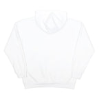FILA Womens White Pullover Hoodie S S Logo Cotton Blend Casual