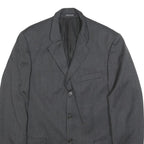 PIERRE BALMAIN Mens Grey Wool Blend Jacket L Button Classic Formal Tailored