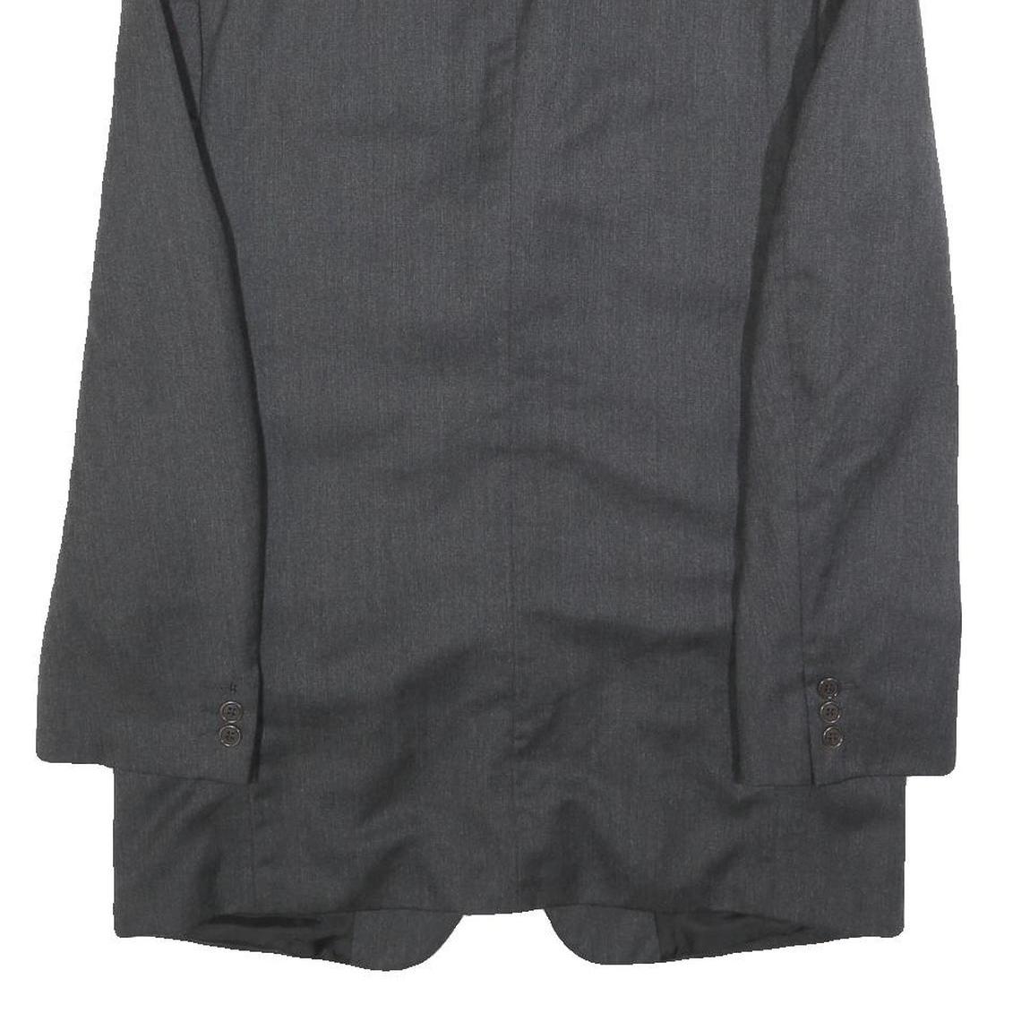 PIERRE BALMAIN Mens Grey Wool Blend Jacket L Button Classic Formal Tailored