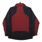 JACK WOLFSKIN Mens Red & Black Outdoor Jacket S Polyamide Plain Zip Hooded