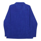 LAUREN RALPH LAUREN Womens Blue Plain Pullover Half Zip Jumper S Polyester Soft