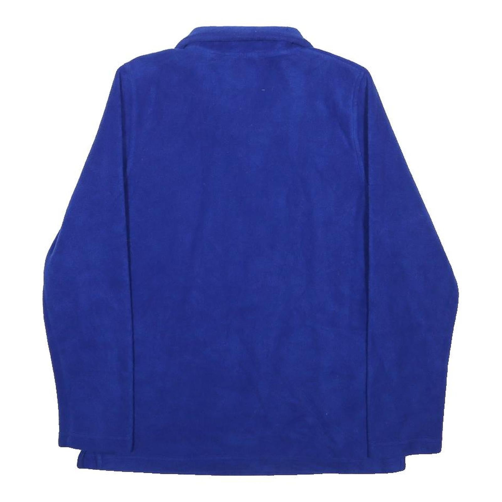 LAUREN RALPH LAUREN Womens Blue Plain Pullover Half Zip Jumper S Polyester Soft