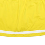NIKE Womens Yellow & White Sports Mini Skort Polyester Blend L Athletic Tennis