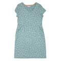 WHITE STUFF Womens Blue Floral Day Cotton Blend Dress UK 16 Pockets V-Neck