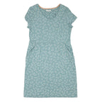 WHITE STUFF Womens Blue Floral Day Cotton Blend Dress UK 16 Pockets V-Neck