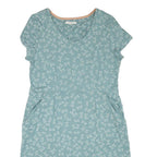 WHITE STUFF Womens Blue Floral Day Cotton Blend Dress UK 16 Pockets V-Neck