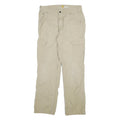 CARHARTT Mens Cotton Blend Beige Relaxed Straight Trousers W32 L32 Workwear