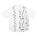 CLOCKHOUSE Womens White Printed Shirt S Polyester Blend Casual Short Sleeve