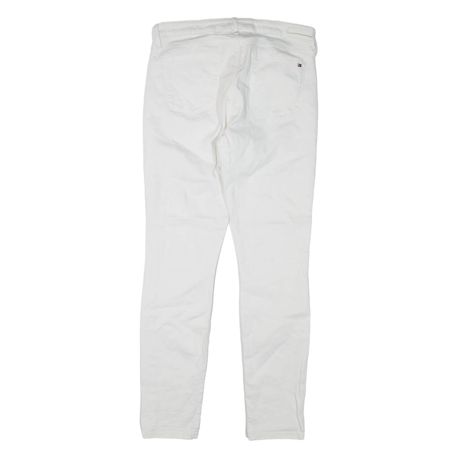 TOMMY HILFIGER Womens Jeans White Regular Skinny W30 L31