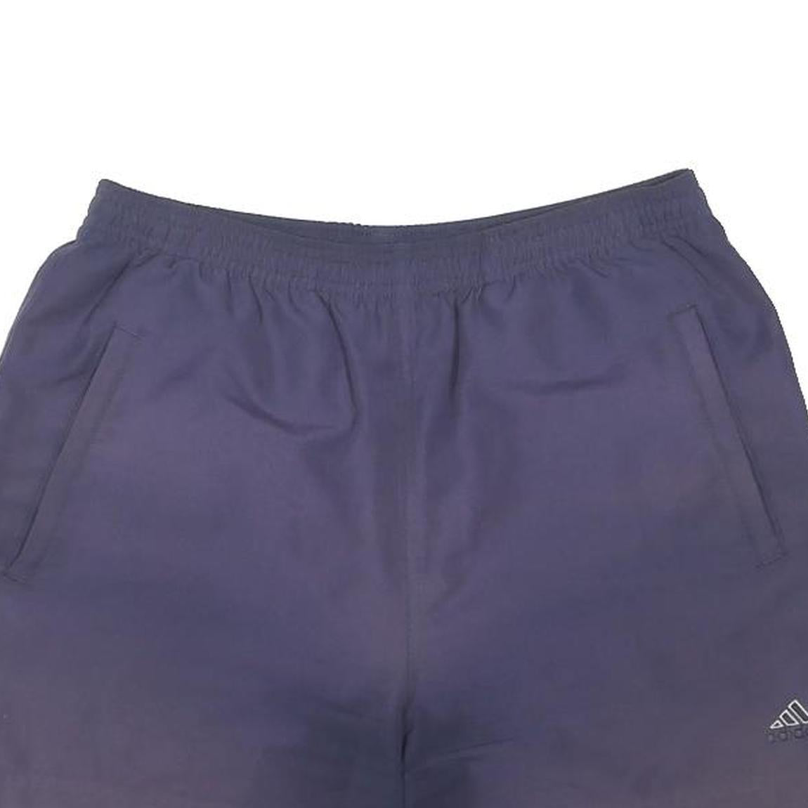 ADIDAS Womens Shorts Blue Casual Plain UK 12 W28 Comfortable Polyester Blend