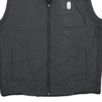 ADIDAS Mens Black Outdoor Jacket L Polyester Blend Plain Zip Sleeveless