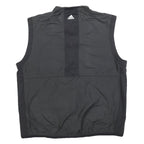 ADIDAS Mens Black Outdoor Jacket L Polyester Blend Plain Zip Sleeveless