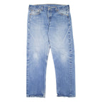 LEVI'S 501 Jeans Mens Blue Regular Straight Stone Wash W34 L29