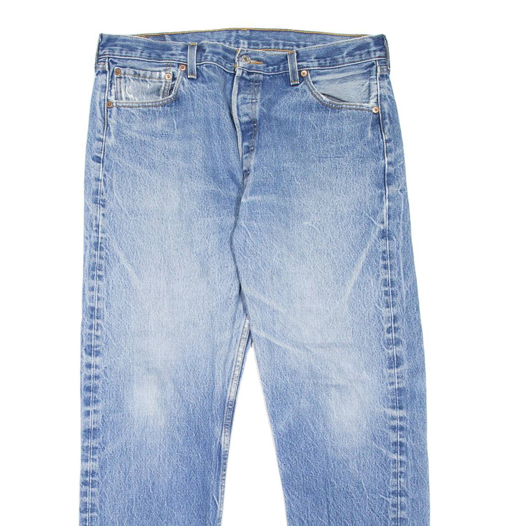 LEVI'S 501 Jeans Mens Blue Regular Straight Stone Wash W34 L29