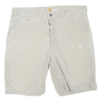 CARHARTT Mens Shorts Beige Relaxed Fit XL W38 Cotton Blend Workwear Casual