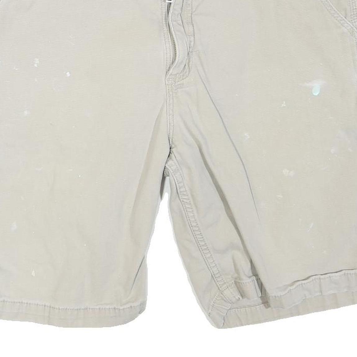 CARHARTT Mens Shorts Beige Relaxed Fit XL W38 Cotton Blend Workwear Casual
