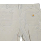 CARHARTT Mens Shorts Beige Relaxed Fit XL W38 Cotton Blend Workwear Casual