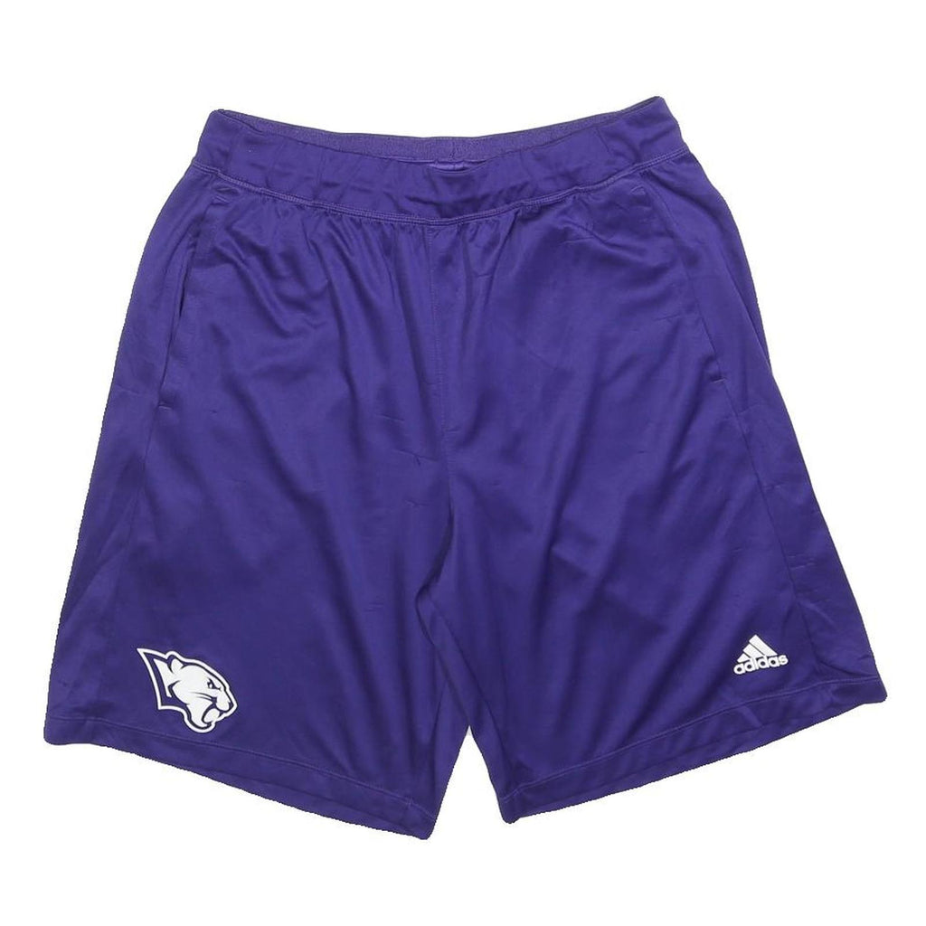 ADIDAS Mens Shorts Purple Sports Logo L W30 Polyester Casual Athletic