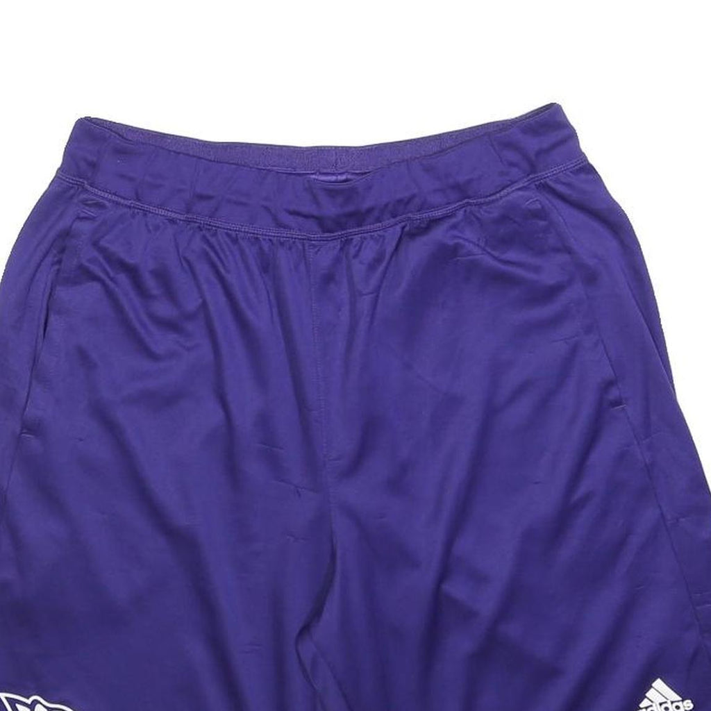 ADIDAS Mens Shorts Purple Sports Logo L W30 Polyester Casual Athletic