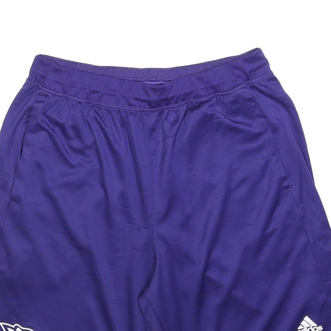ADIDAS Mens Shorts Purple Sports Logo L W30 Polyester Casual Athletic