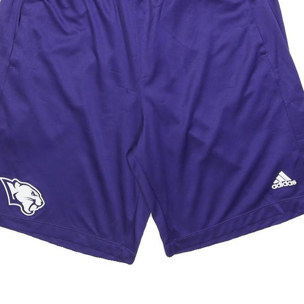 ADIDAS Mens Shorts Purple Sports Logo L W30 Polyester Casual Athletic