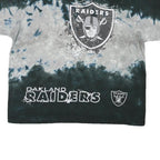 NFL Mens Black & Grey Raiders Graphic T-Shirt XL Short Sleeve Crew Neck Sports