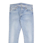 LEVI'S 501S Mens Jeans Blue Slim Straight Denim Light W36 L29 Button Closure