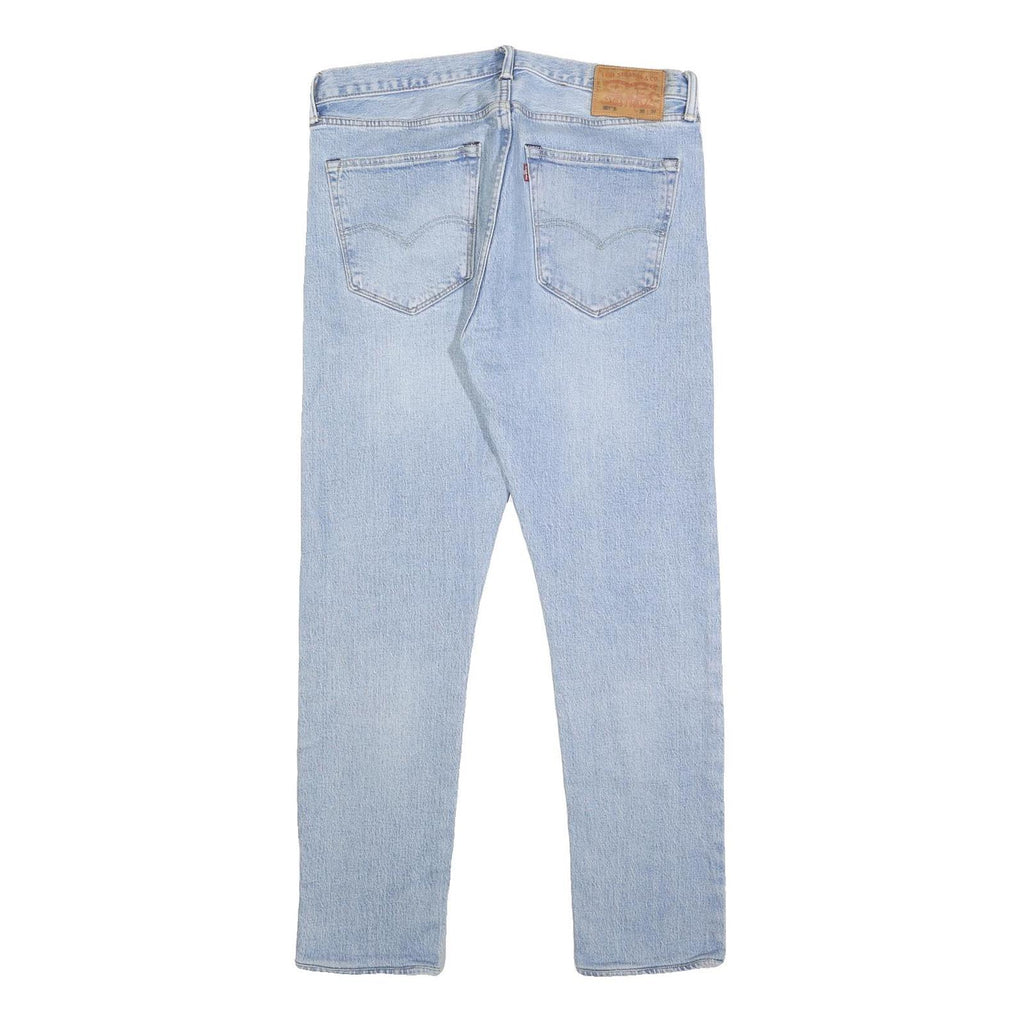 LEVI'S 501S Mens Jeans Blue Slim Straight Denim Light W36 L29 Button Closure