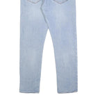 LEVI'S 501S Mens Jeans Blue Slim Straight Denim Light W36 L29 Button Closure