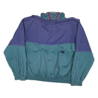 SUNICE Mens Blue & Teal Colourblock Zip Up Nylon Jacket M Lightweight Retro