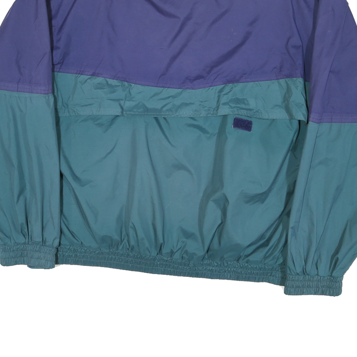 SUNICE Mens Blue & Teal Colourblock Zip Up Nylon Jacket M Lightweight Retro