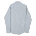 TIMBERLAND Mens Shirt Blue Striped Long Sleeve S