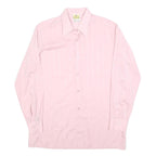 CLUB Mens Pink Long Sleeve Shirt M Polyester Blend Button Closure Formal Wear