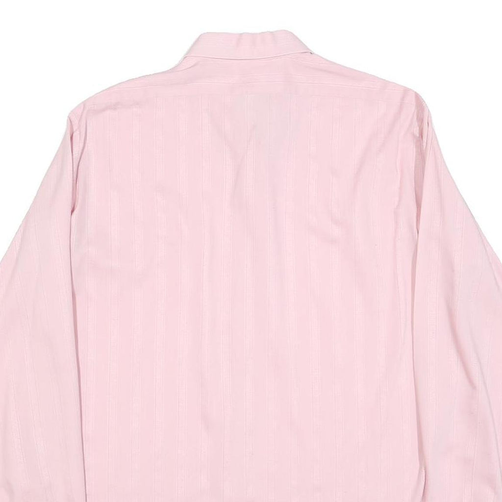 CLUB Mens Pink Long Sleeve Shirt M Polyester Blend Button Closure Formal Wear