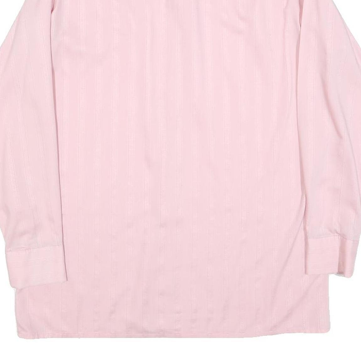 CLUB Mens Pink Long Sleeve Shirt M Polyester Blend Button Closure Formal Wear