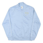 NIKE Mens Blue Light Blue Logo Track Jacket S Polyester Blend Zip Casual