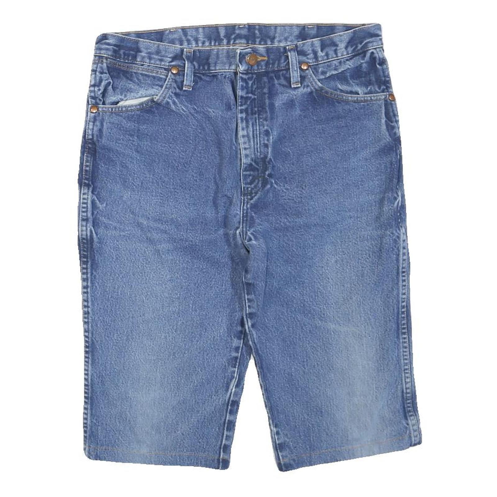 WRANGLER Womens Denim Blue Casual Shorts M W34 Classic Fit