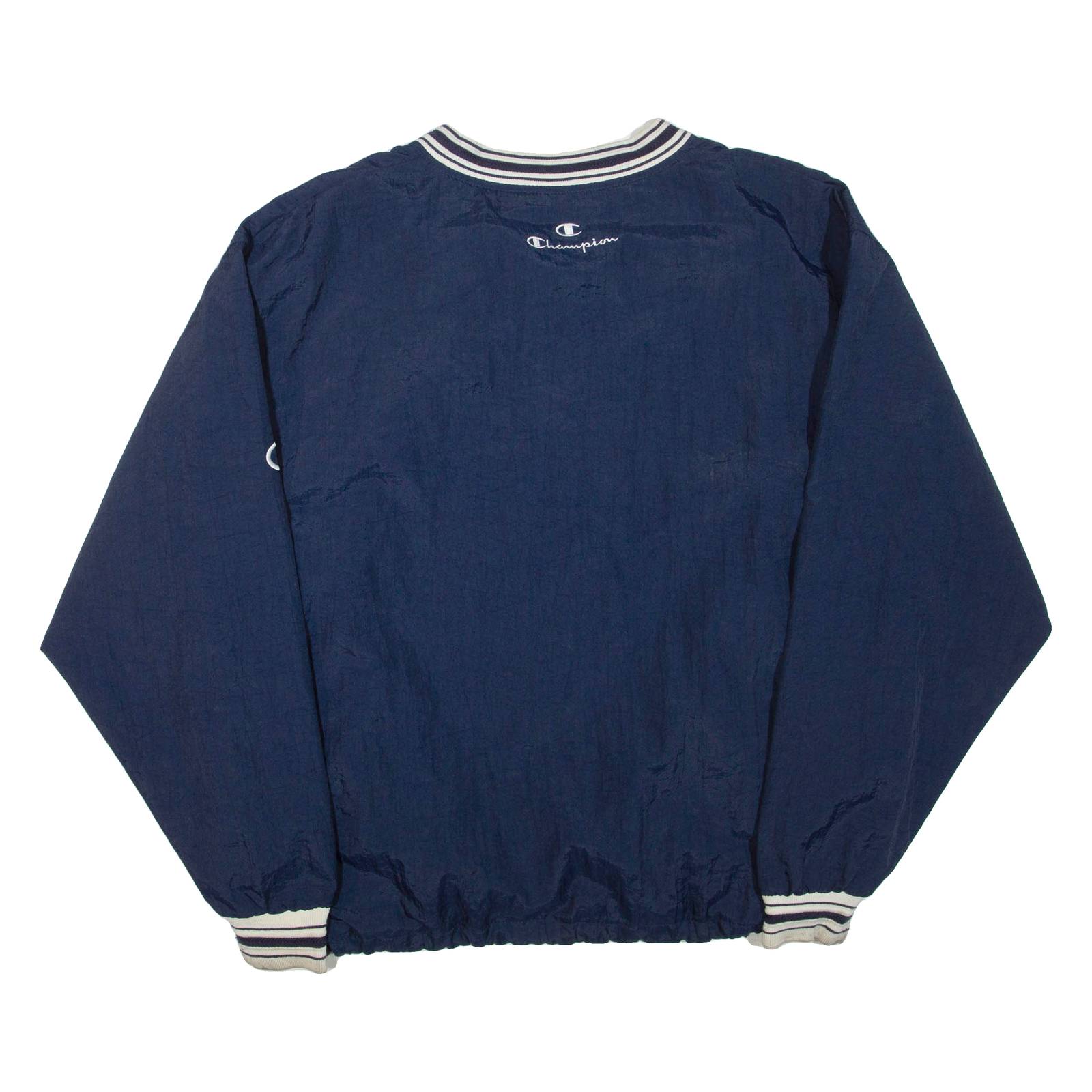 CHAMPION Mens Sweatshirt Blue V-Neck Nylon XL