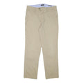 NAUTICA Mens Cotton Blend Beige Regular Fit Straight Trousers W34 L32 Casual