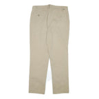 NAUTICA Mens Cotton Blend Beige Regular Fit Straight Trousers W34 L32 Casual