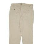 NAUTICA Mens Cotton Blend Beige Regular Fit Straight Trousers W34 L32 Casual