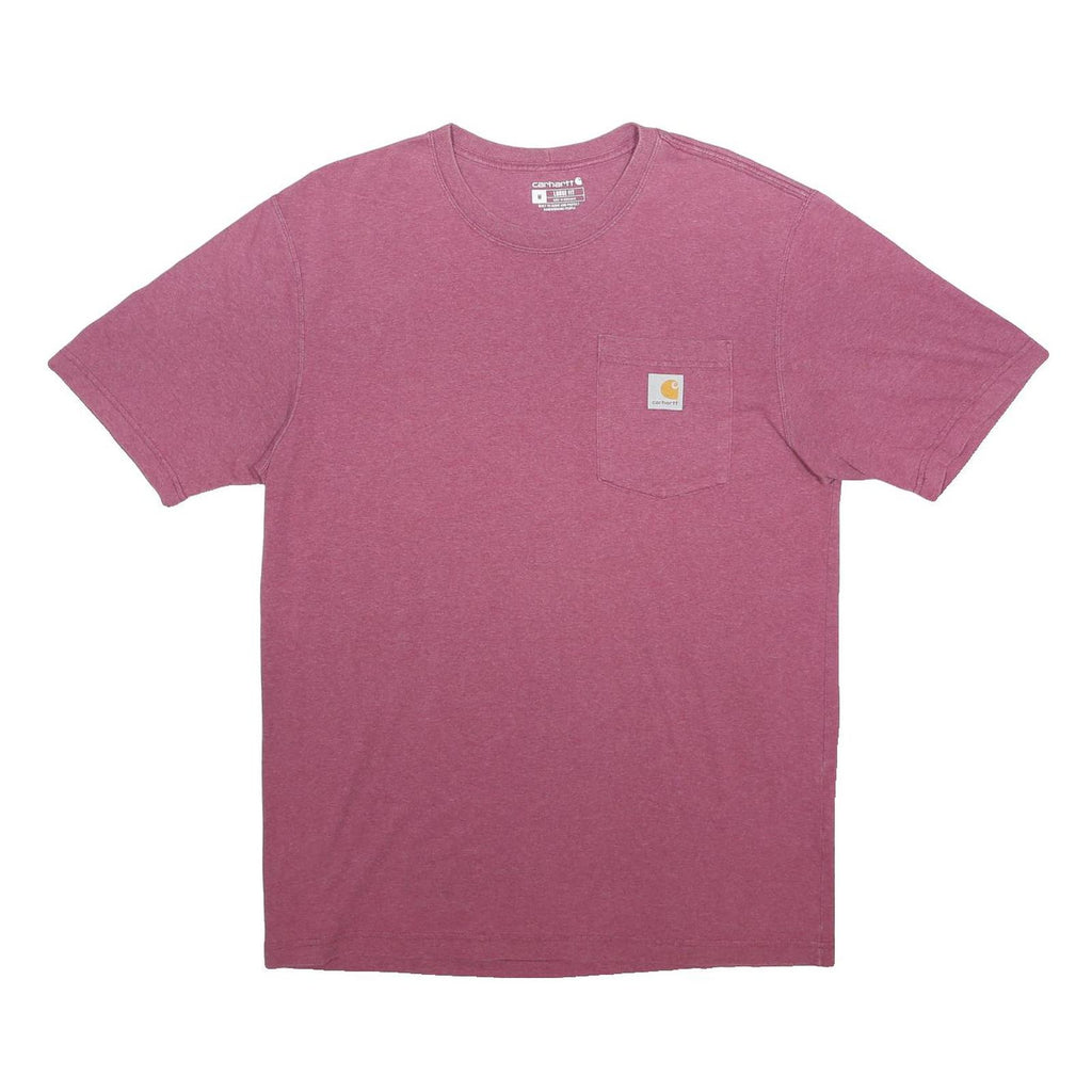 CARHARTT Mens Pink Pocket T-Shirt M Short Sleeve Crew Neck Workwear Casual