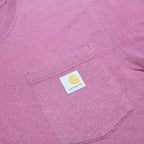 CARHARTT Mens Pink Pocket T-Shirt M Short Sleeve Crew Neck Workwear Casual