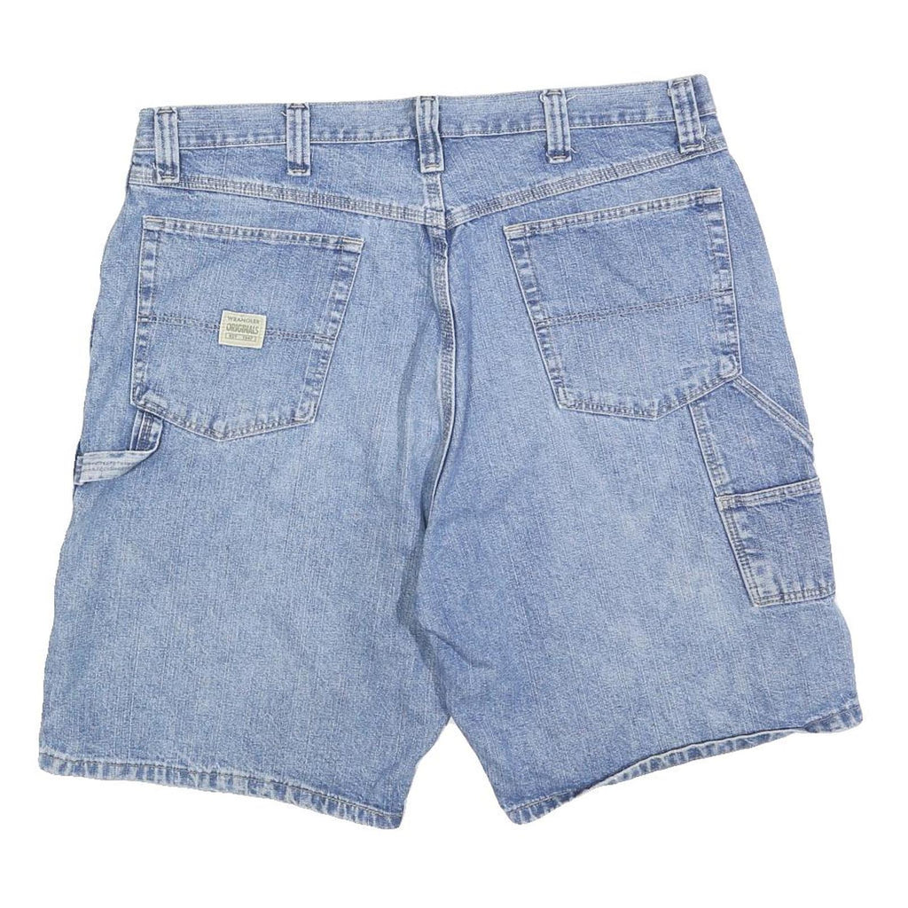 WRANGLER Mens Shorts Blue Casual XL W38 Denim Cotton Blend Relaxed Fit